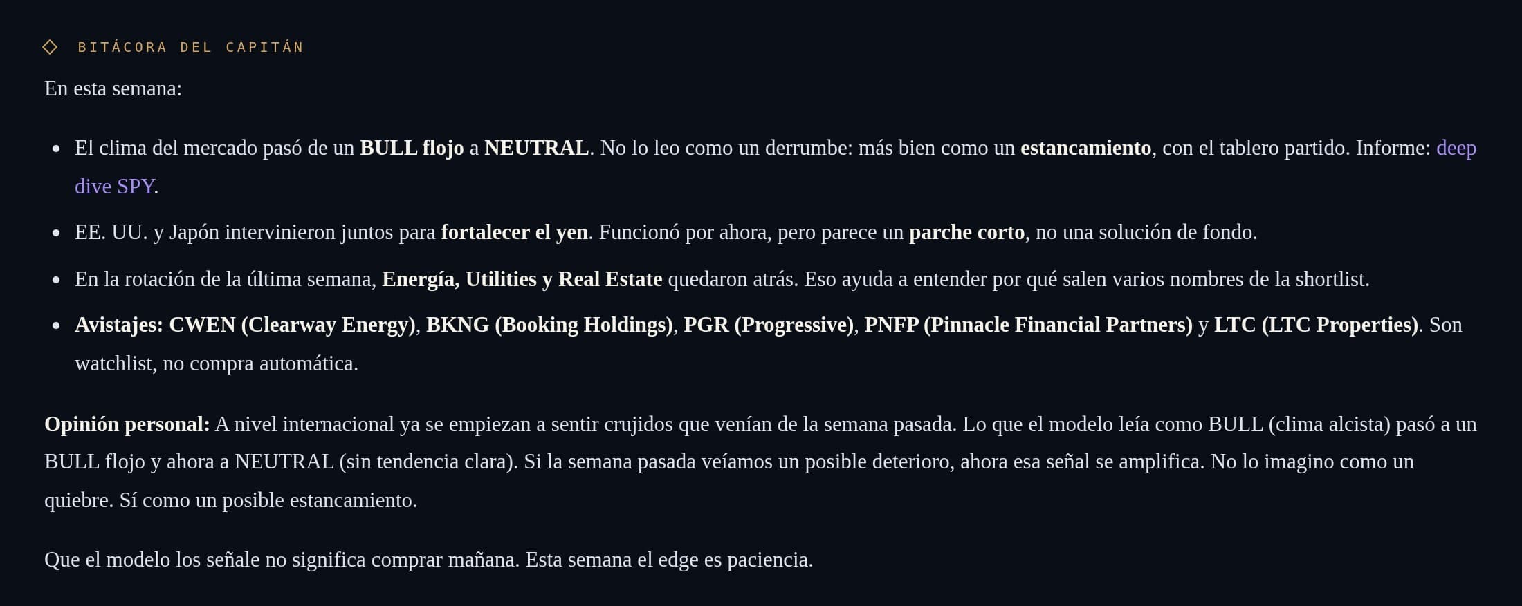 Extracto de la Bitácora del Capitán del 7 ago 2026
